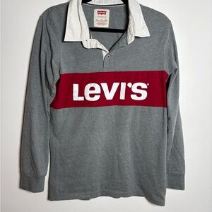 Levi's Grey Shirt with Red Logo Tag and White Label